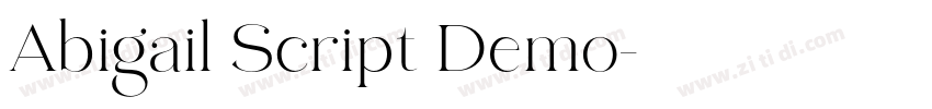 Abigail Script Demo字体转换